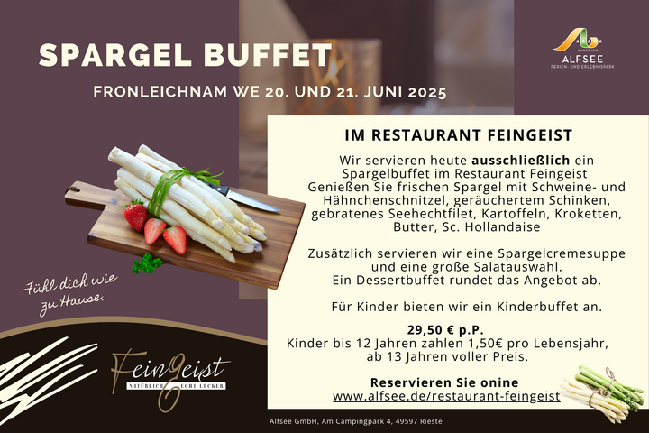 Asparagus buffet on 20./21. June 2025