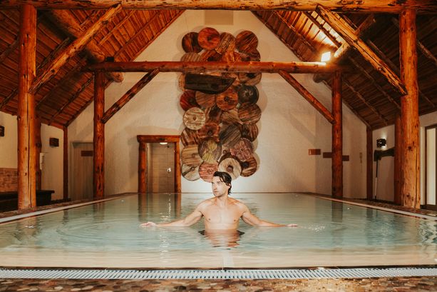 Man in swimming pool