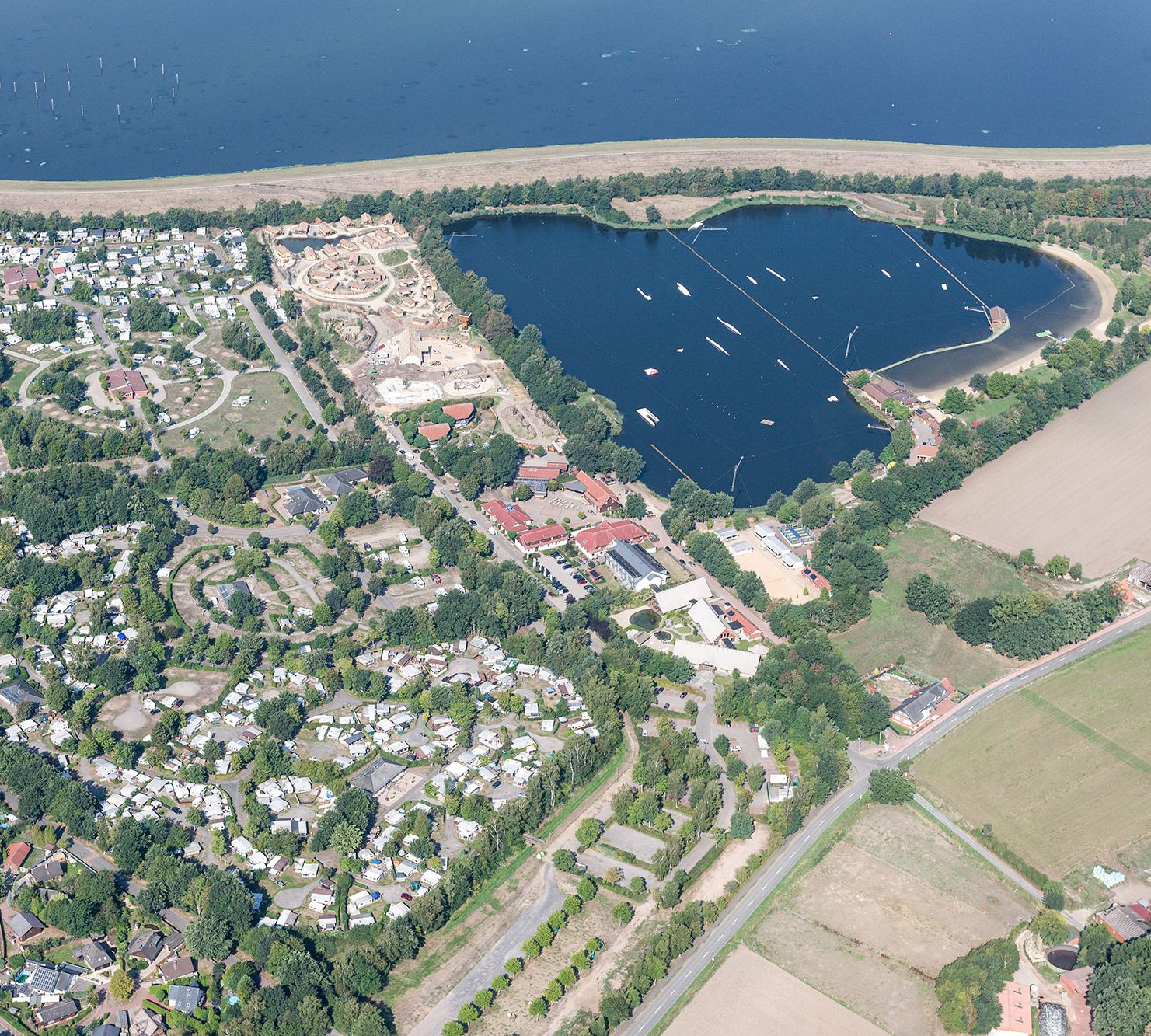 Luftfoto over Alfsee -området