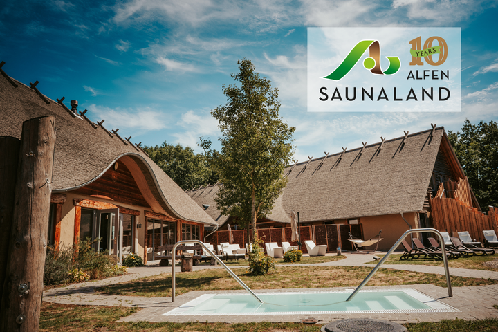 Saunateich mit Logo 10 Jahre