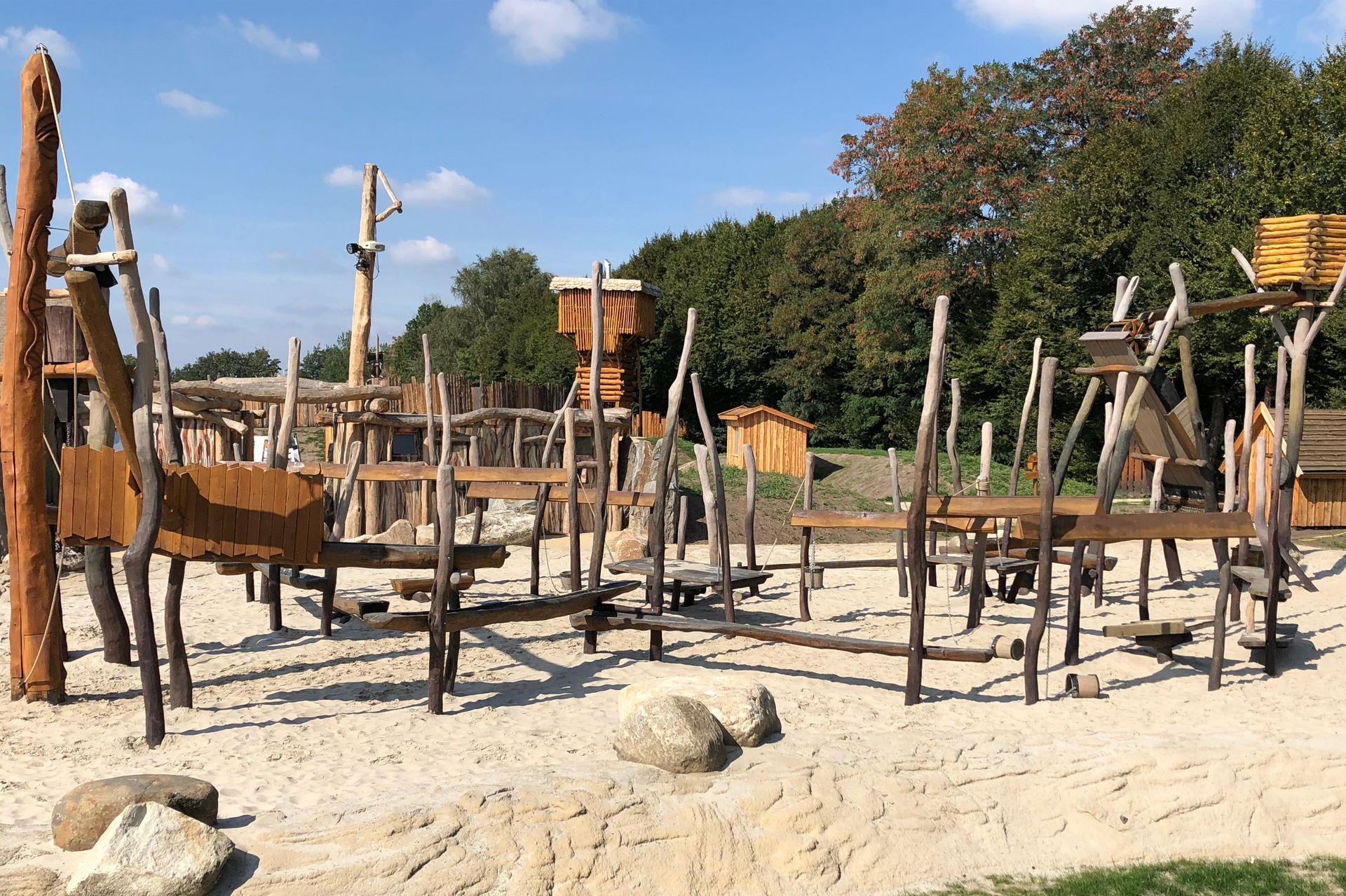 Wasserspielplatz in der Abenteuerwelt Germanenland