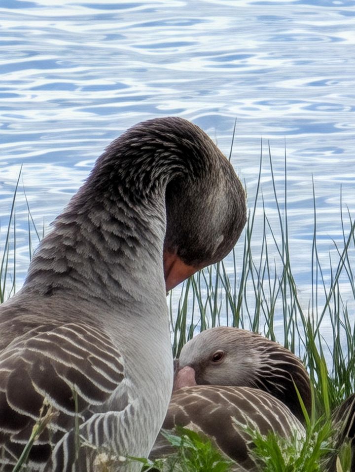 Grauwe gans bij Alfsee