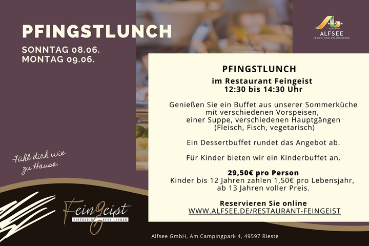 Pentecost lunch 2025 now reserve online