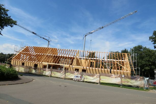 Construction of the entrance building