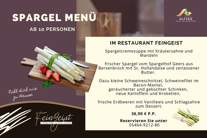 Asparagus menu
