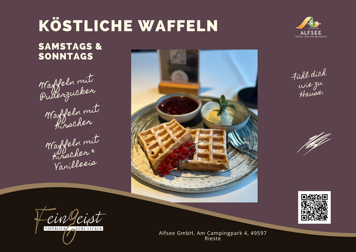 Waffeln im Restaurant Feingeist